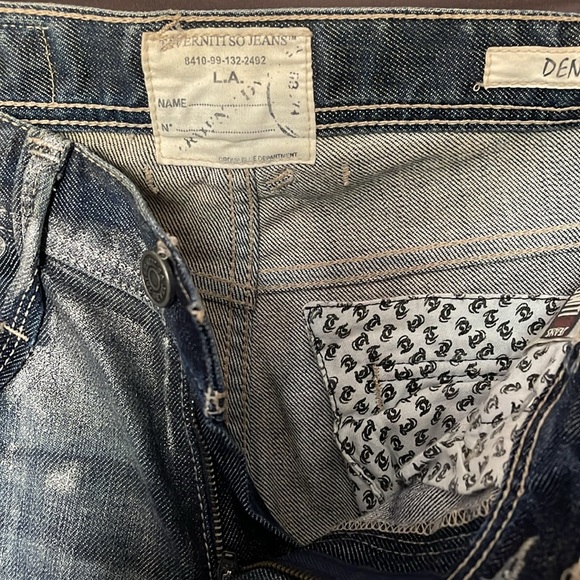 NWT METALLIC SILVER/BLUE JEANS. - Picture 10 of 10